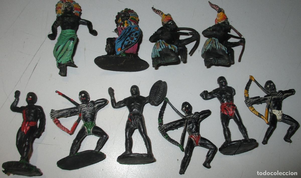 Figuras de Goma y PVC: Lote figuras goma y pl&aacute;stico AFRICANOS, LAS MINAS DEL REY SALOM&Oacute;N, KAKUANAS, SAFARI, PECH