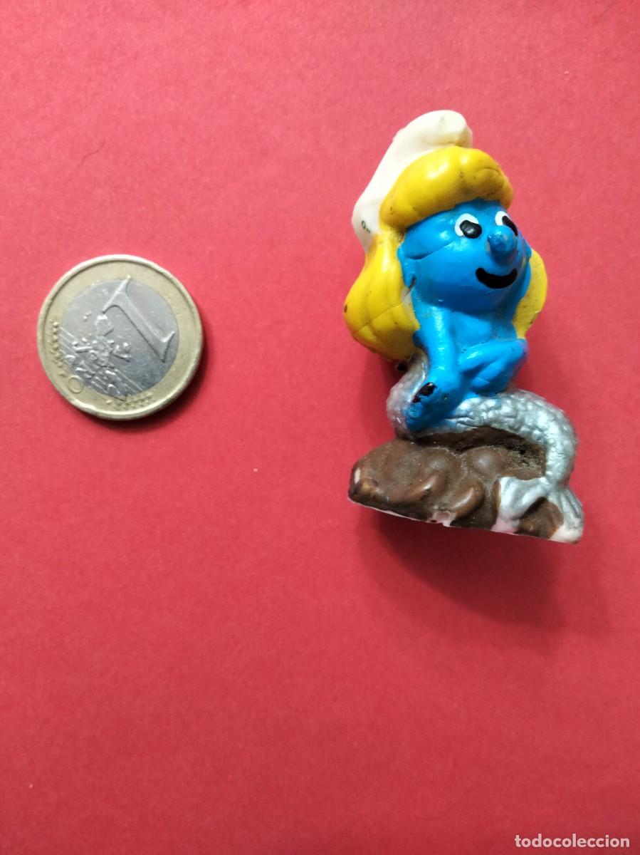 Figuras de Goma y PVC: Figura de PVC Pitufina sirena