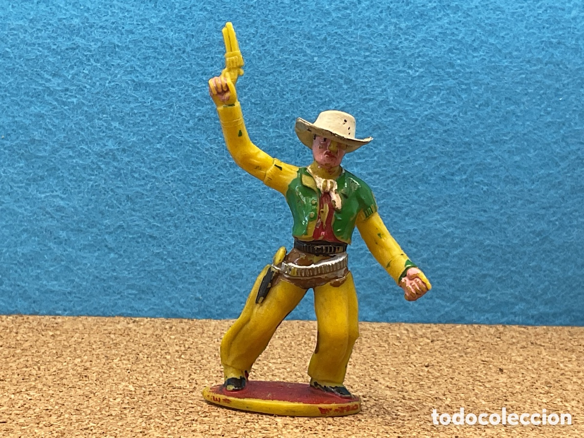 Figuras de Goma y PVC: ANTIGUA FIGURA DEL OESTE EN PL&Aacute;STICO. COWBOY DE SOTORRES CON SOMBRERO EN GOMA DESMONTABLE.