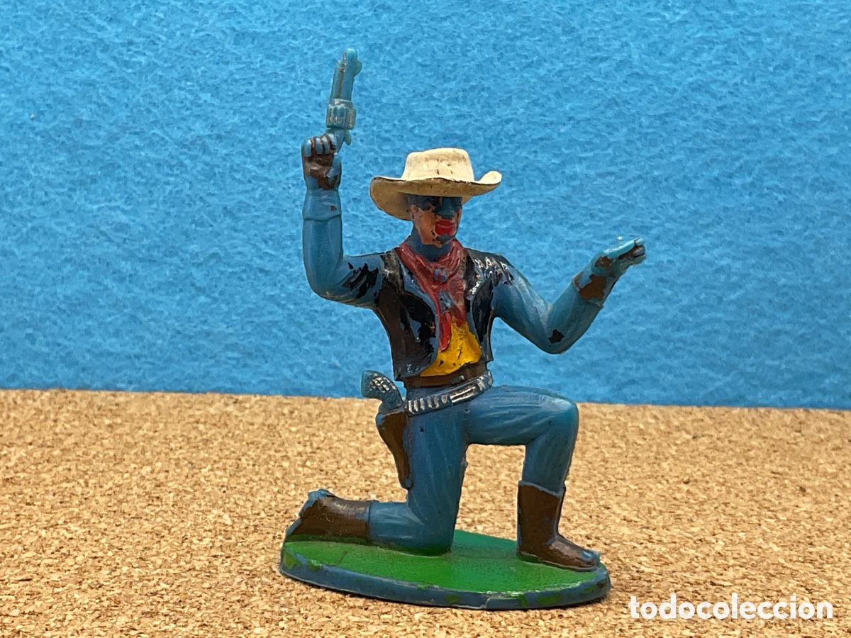 Figuras de Goma y PVC: ANTIGUA FIGURA DEL OESTE EN PL&Aacute;STICO. COWBOY DE SOTORRES CON SOMBRERO EN GOMA DESMONTABLE.