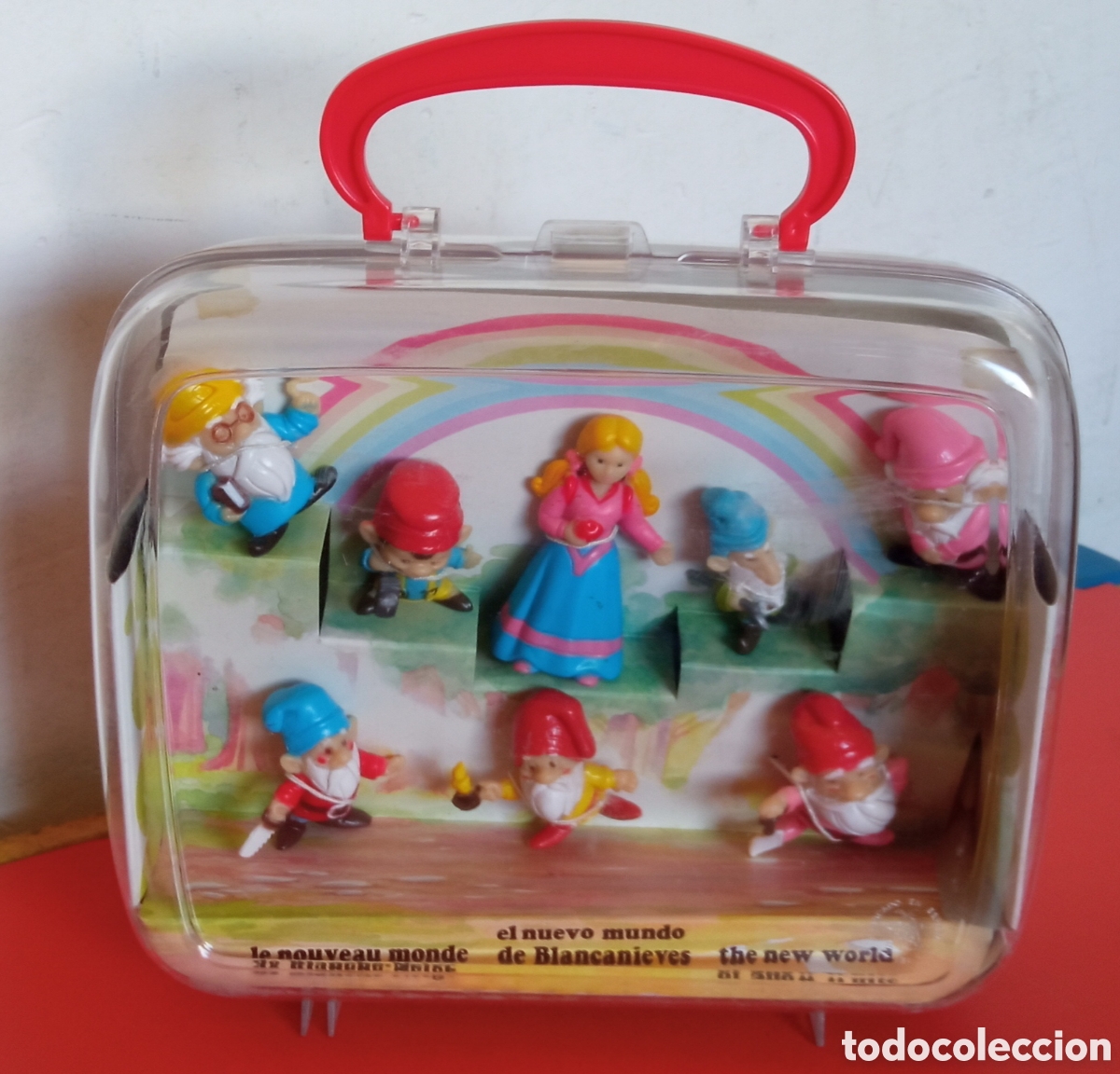 Figuras de Goma y PVC: MALET&Iacute;N BLANCANIEVES Y LOS 7 ENANITOS.PERY 80'S.SIN USO.CON FALLO.
