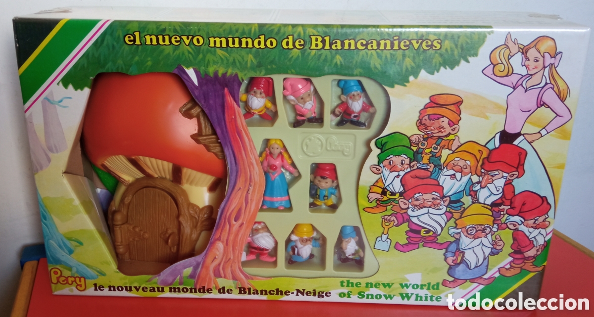 Figuras de Goma y PVC: BLANCANIEVES Y LOS 7 ENANITOS,CASA Y MOBILIARIO.PERY 80'S.CAJA SIN ABRIR.