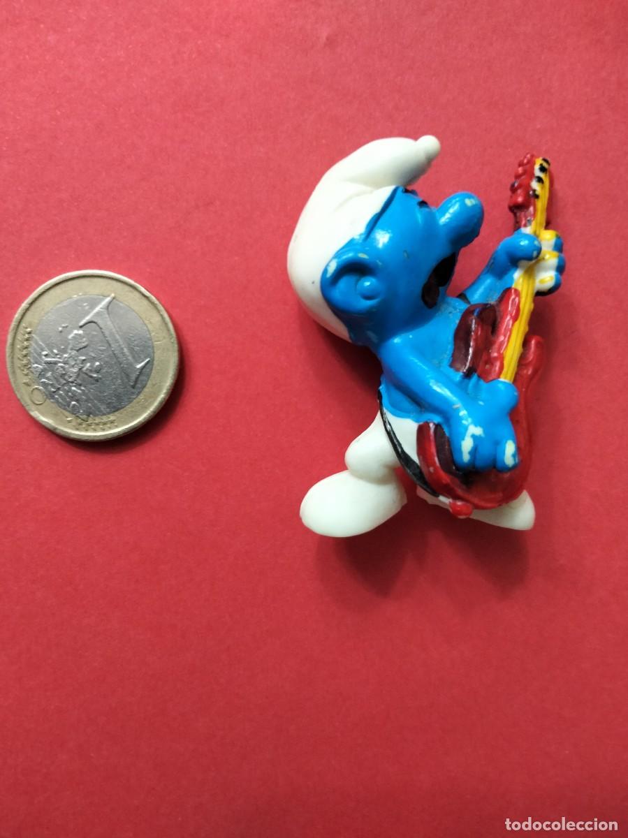 Figuras de Goma y PVC: Figura PVC Pitufo Guitarrista