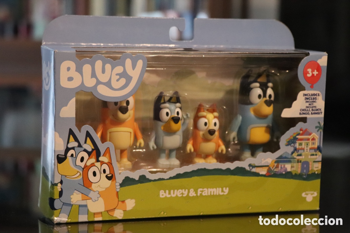 Figuras de Goma y PVC: Bluey & Family pack 4 figuras Bluey