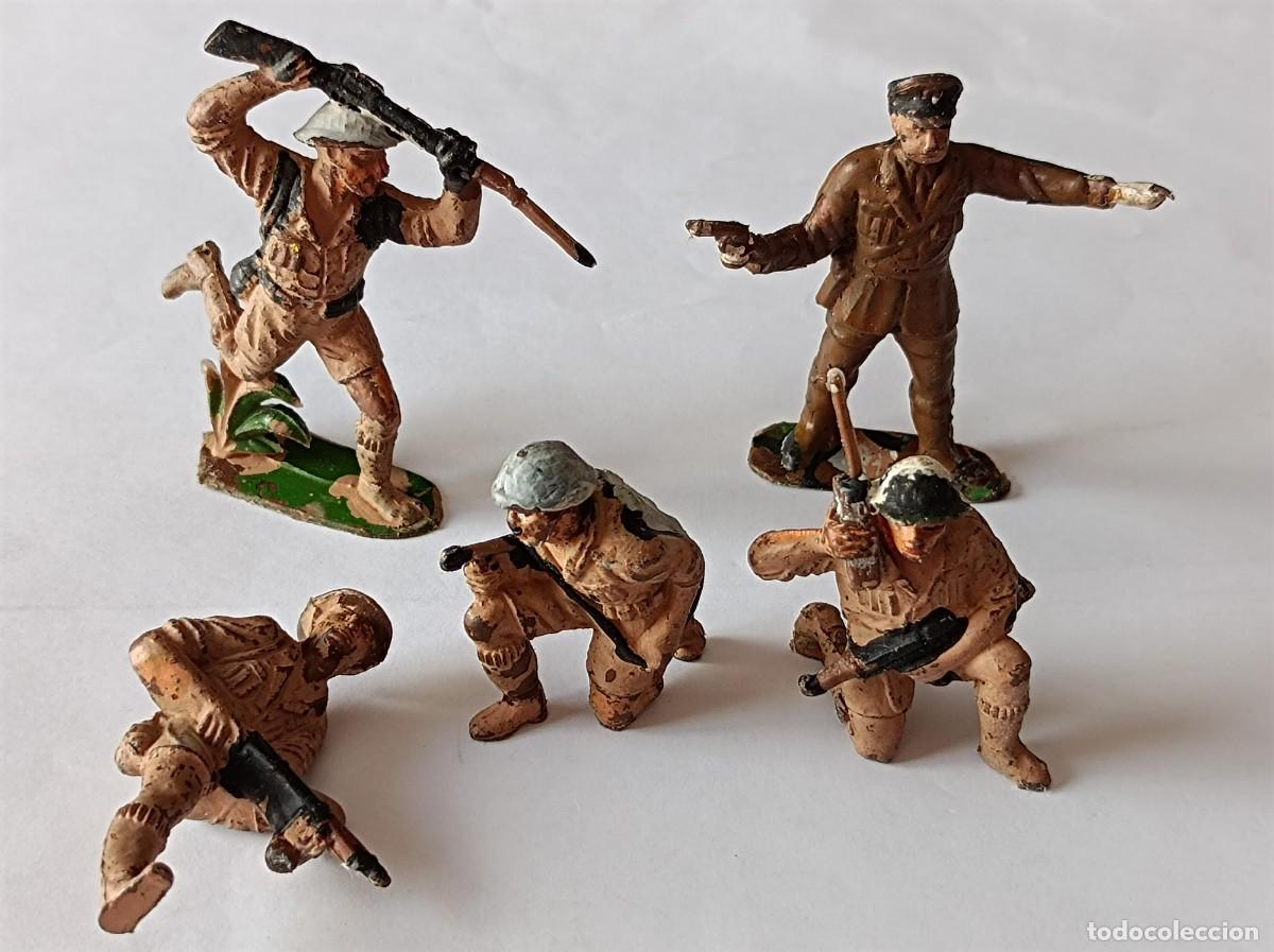 Figuras de Goma y PVC: FIGURAS DE PL&Aacute;STICO SOLDADOS BRIT&Aacute;NICOS INGLESES SERIE R&Iacute;O KWAI