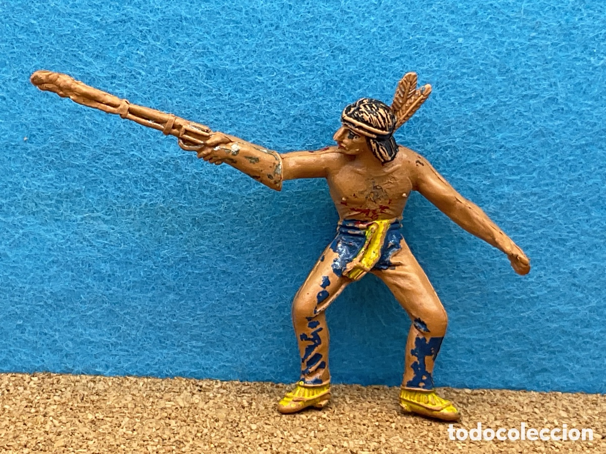 Figuras de Goma y PVC: ANTIGUA FIGURA DEL OESTE EN PLASTICO. INDIO DE JECSAN.