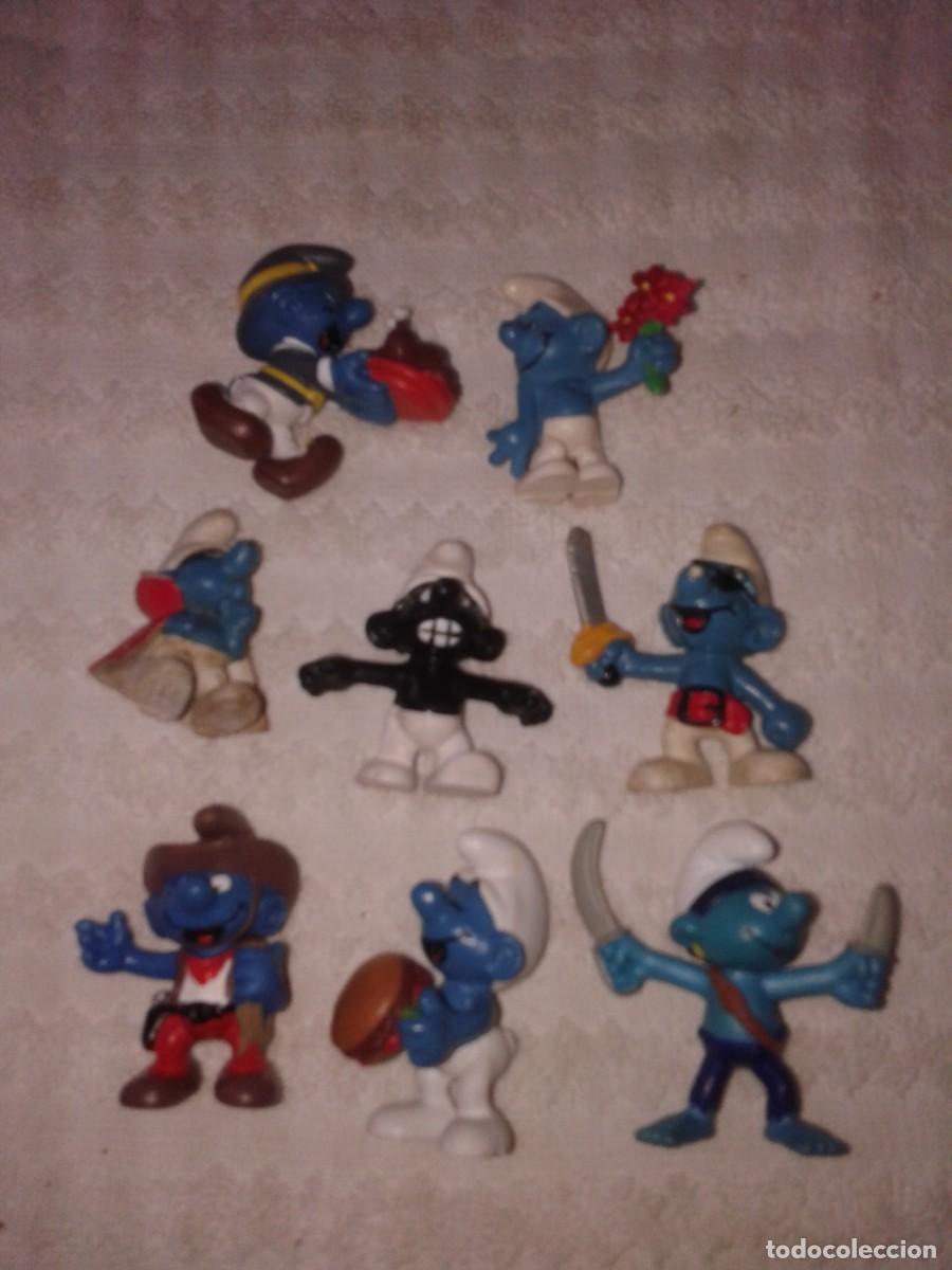 Figuras de Goma y PVC: PITUFOS, LOTE DE 8 PITUFOS PEYO, VER FOTOS, M