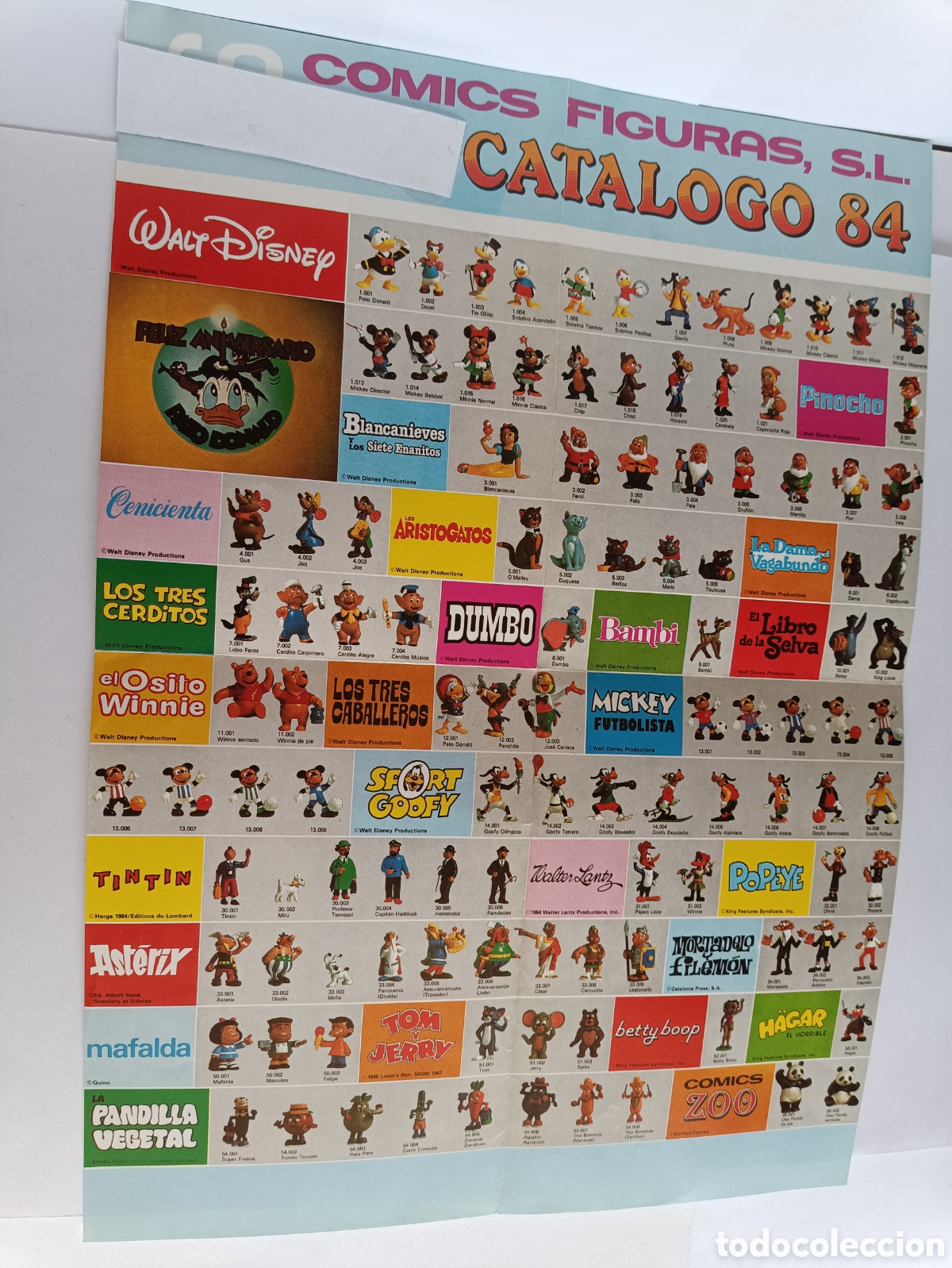 Figuras de Goma y PVC: Cat&aacute;logo papel satinado 1984 34X24 cm