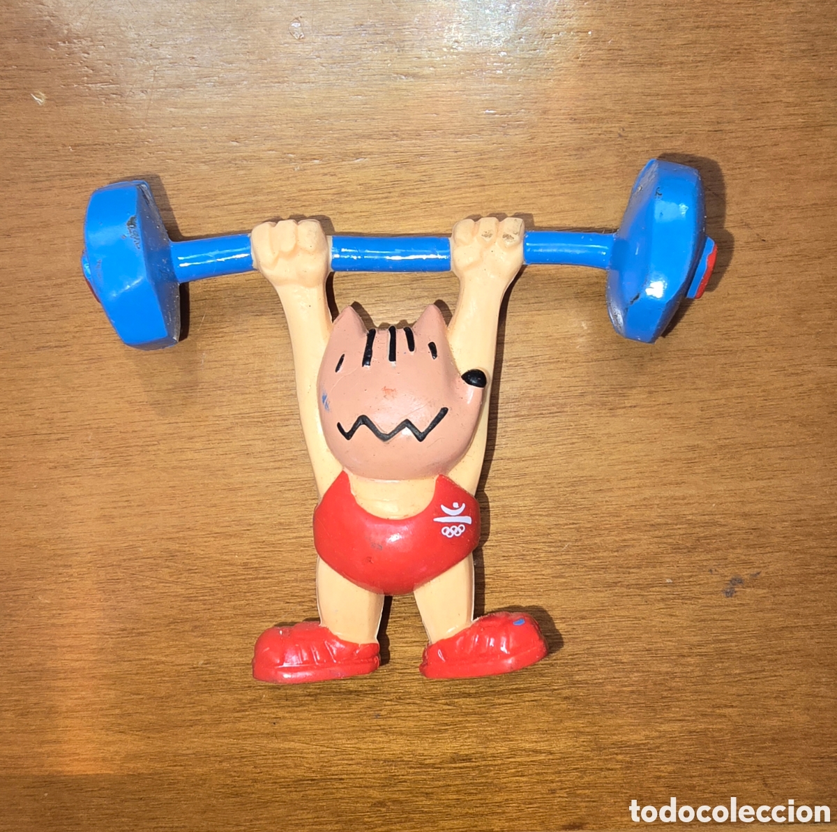 Figuras de Goma y PVC: Figura pvc Cobi Halterofilia Barcelona del 92 Comansi mu&ntilde;eco colecci&oacute;n &uacute;ltima unidad