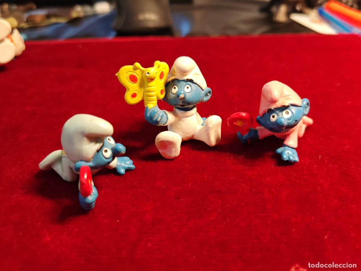 Figure di Gomma e PVC: Lote 3 Pitufo bebes w. Germany figura PVC Los pitufos peyo schleich bully