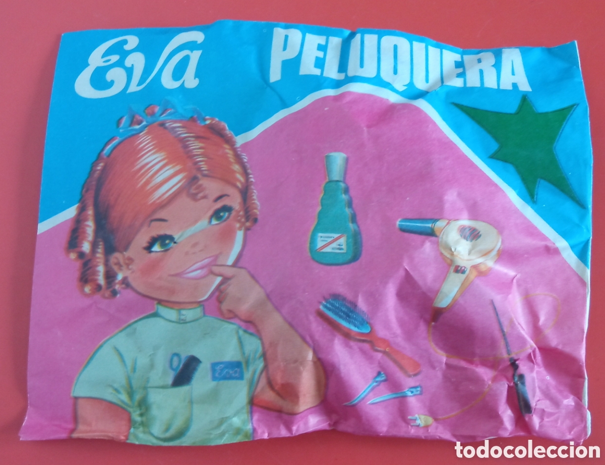 Figure di Gomma e PVC: SOBRE SORPRESA EVA PELUQUERA.NACIONAL 70'S.SIN ABRIR.