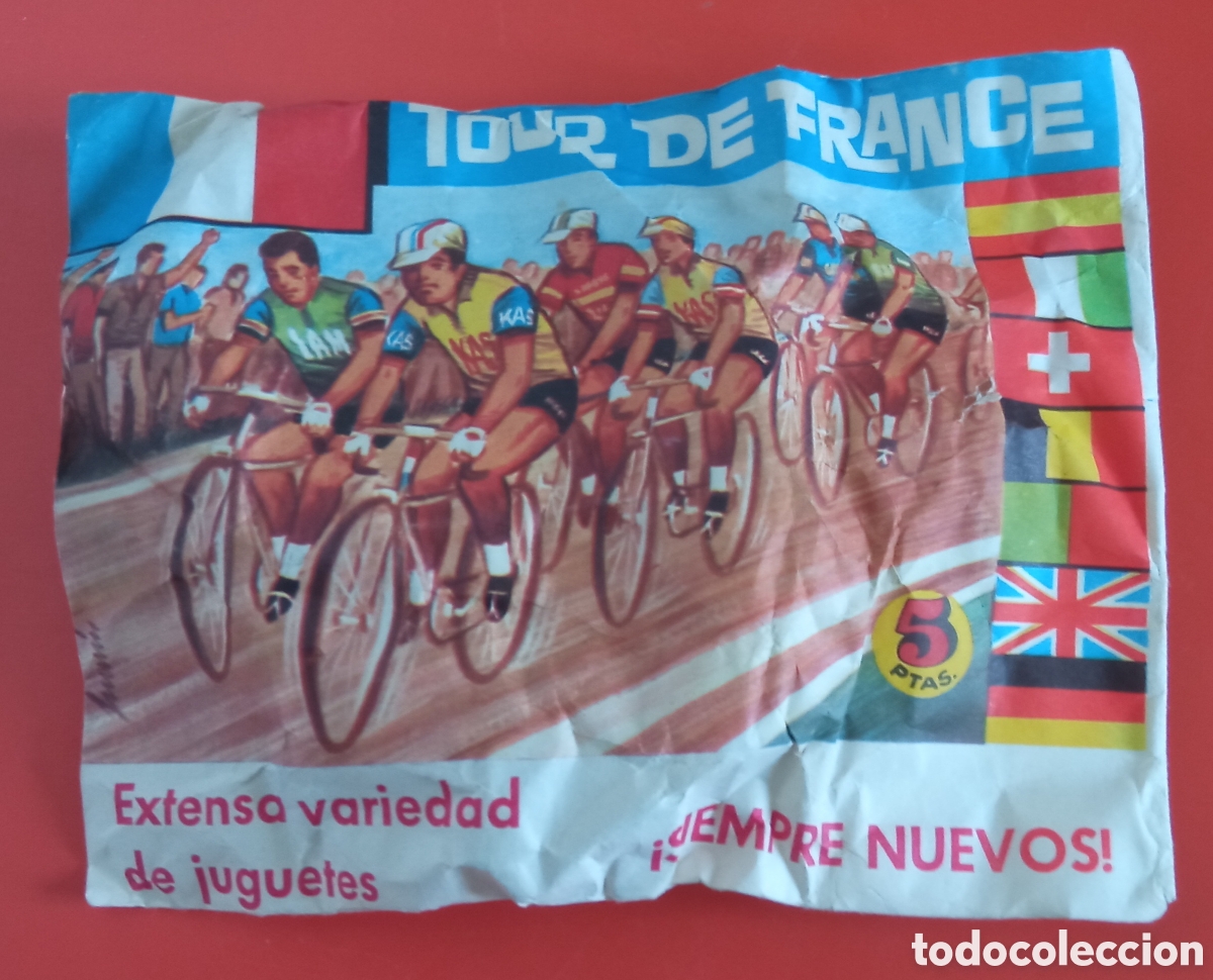 Figuras de Goma y PVC: SOBRE SORPRESA CICLISTAS TOUR DE FRANCE MONTAPLEX 70'S.SIN ABRIR.
