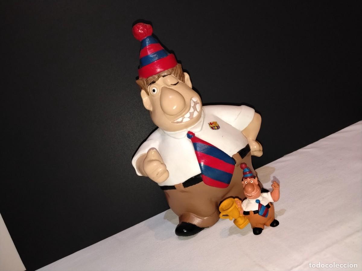 Figuras de Goma y PVC: HUCHA DE JORDI CULE + MU&Ntilde;ECO JORDI CULE &rdquo;FOR&Ccedil;A BAR&Ccedil;A&rdquo;