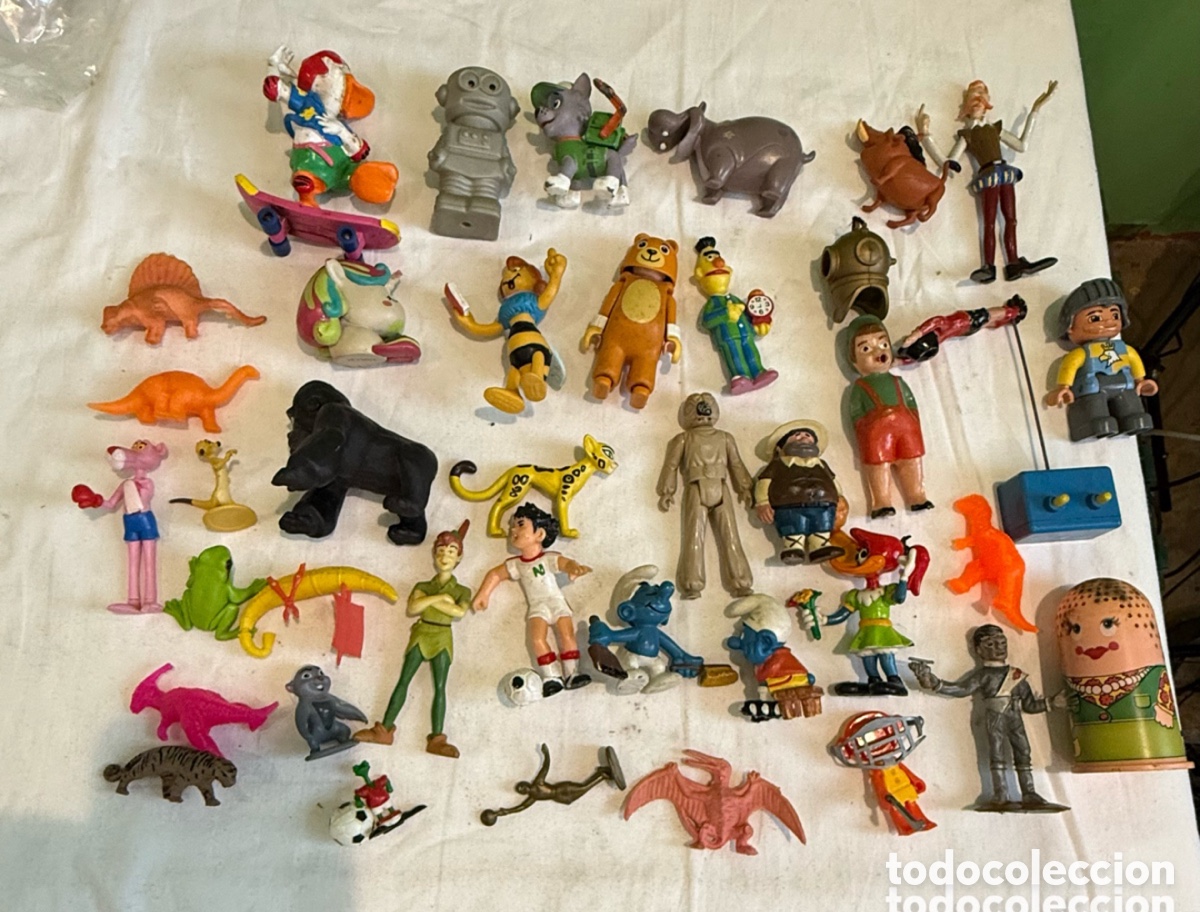 Figure di Gomma e PVC: Lote de mu&ntilde;ecos de goma antiguos de colecci&oacute;n
