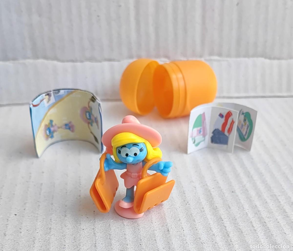 Figuras de goma Kinder: Figura Kinder pitufo - Pitufina - Foto 1