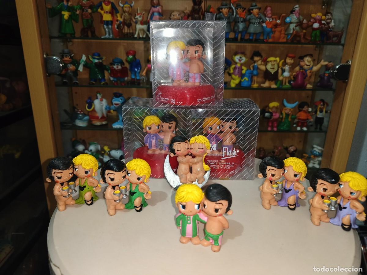 Figuras de Goma y PVC: Ocasion ! lote figuras nunca jugadas goma pvc comics spain 1988 Love is diferentes colores
