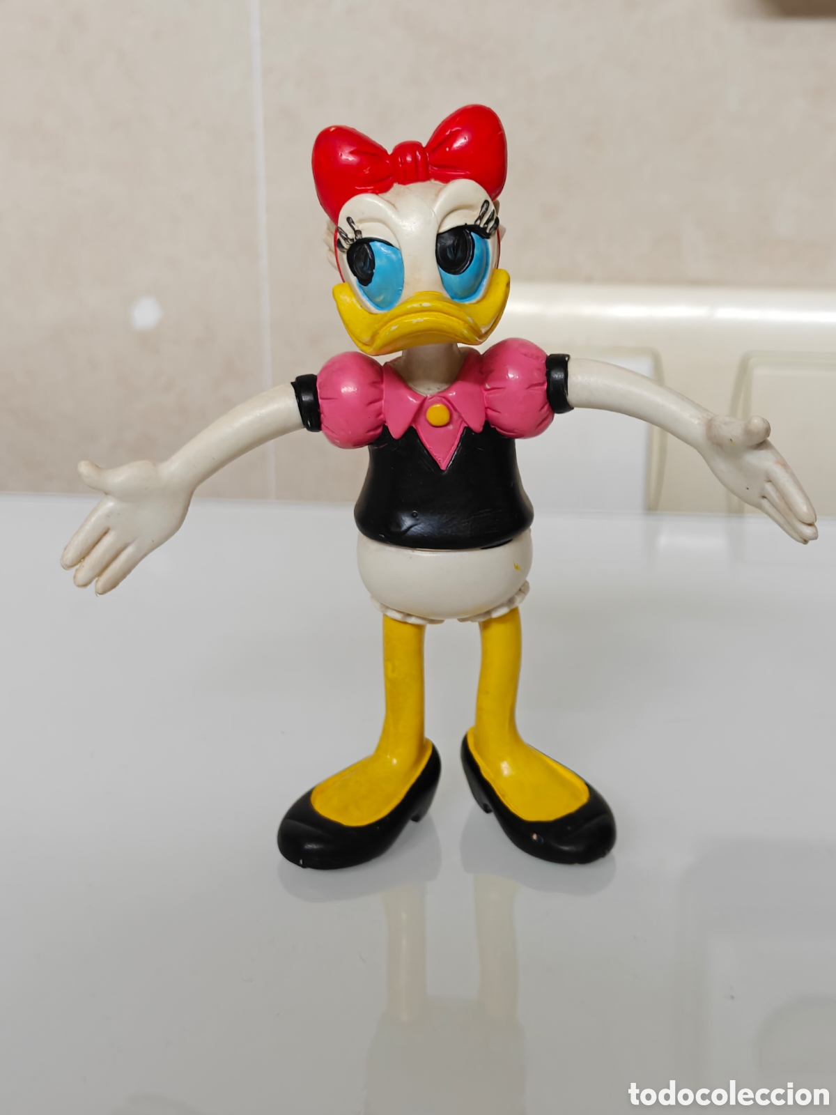 Figuras de Goma y PVC: ANTIGUA FIGURA PVC DAISY PATO DONALD COMICS SPAIN FLEXIBLE 12cm GRANDE