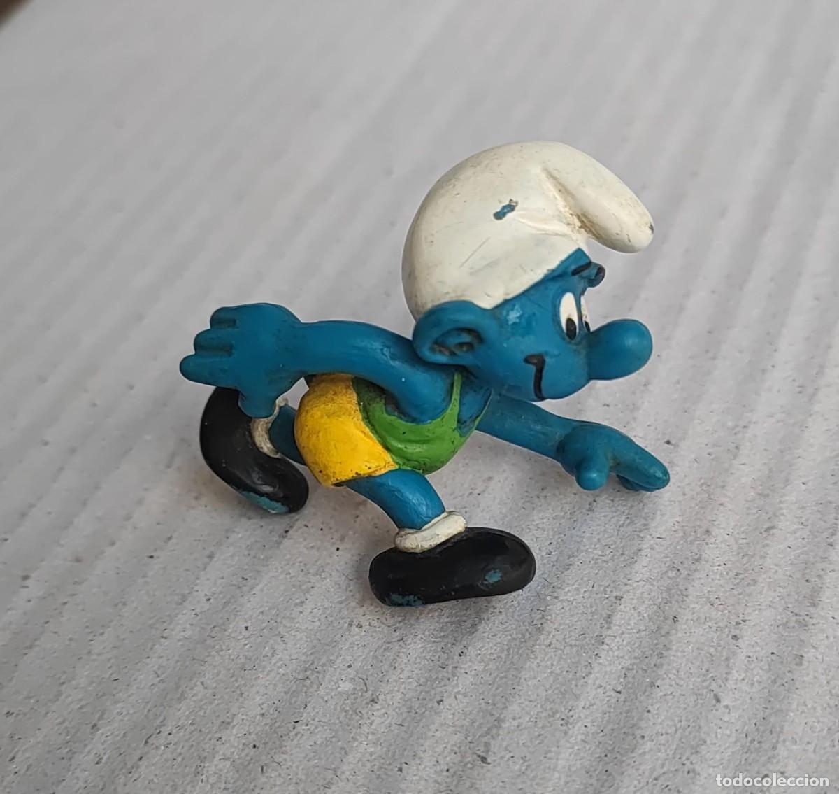 Figuras de Goma y PVC: Figura pitufo - salto de vallas- Schleich