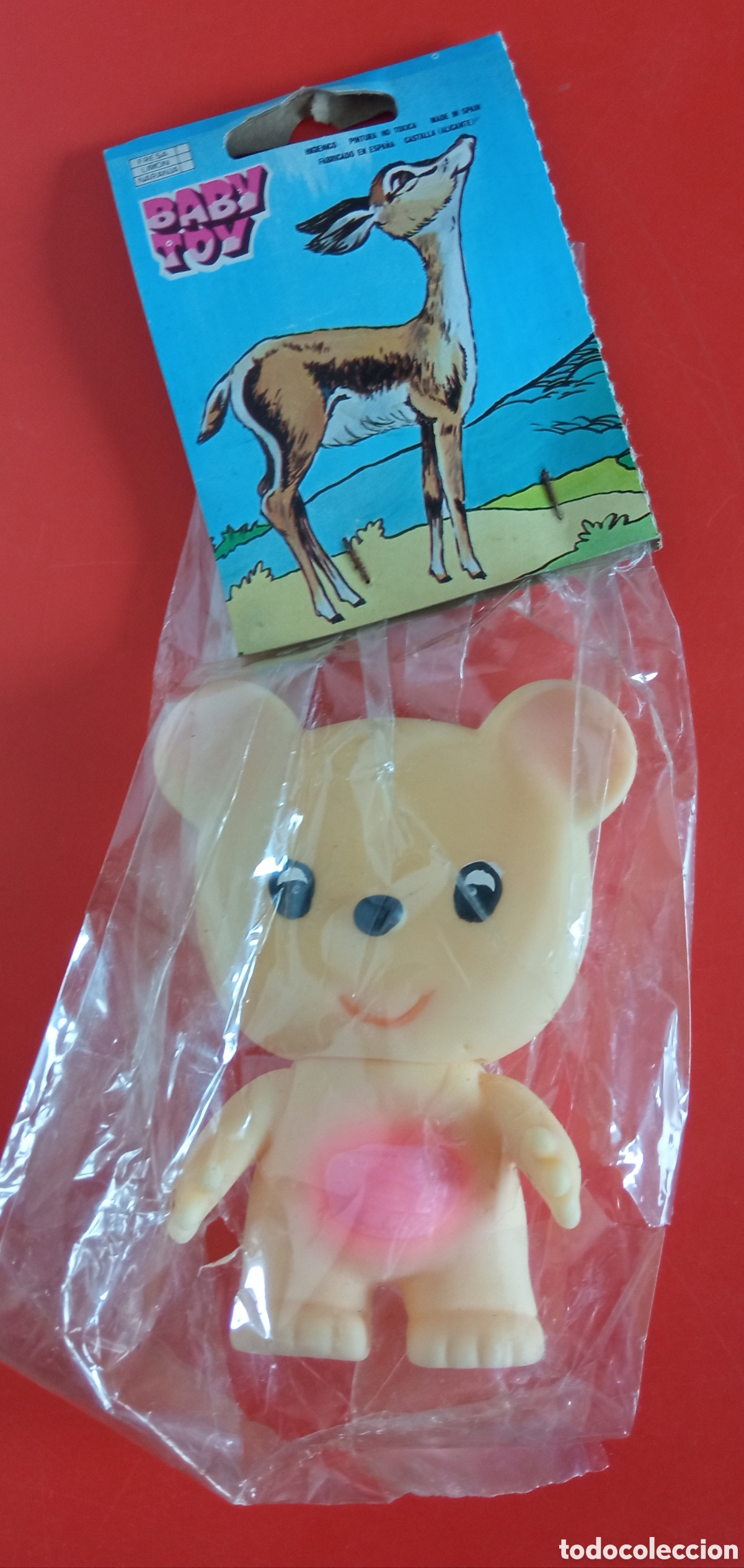 Figuras de Goma y PVC: OSO PERFUMADO CON PITIDO DE PLASTISOL GOMA L&Aacute;TEX.BABY TOY - CASTALLA 70'S.SIN ABRIR.