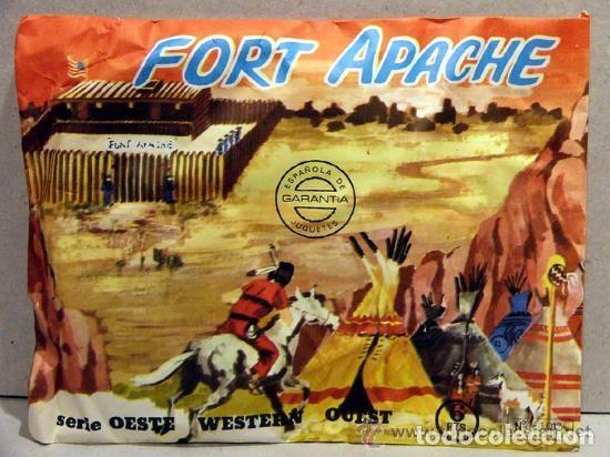 Figuras de Goma y PVC: MONTAPLEX Sobre FORT APACHE Serie Oeste Americano Indios Vaqueros cow boys far west usa