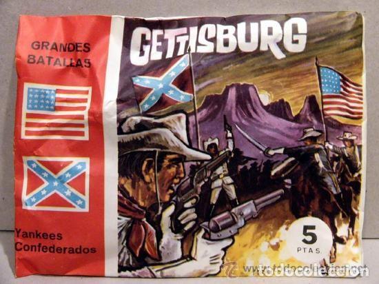 Figuras de Goma y PVC: SOBRE MONTAPLEX GRANDES BATALLAS GETTISBURG YANKEES CONFEDERADOS american civil war usa