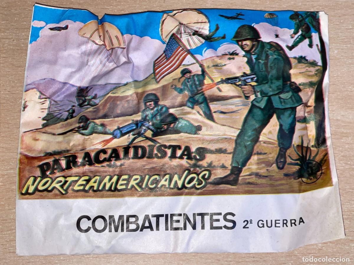 Figuras de Goma y PVC: MONTAPLEX Sobre PARACAIDISTAS Norteamericanos Combatientes 2&ordf; Guerra Mundial soldaditos a&ntilde;os 70