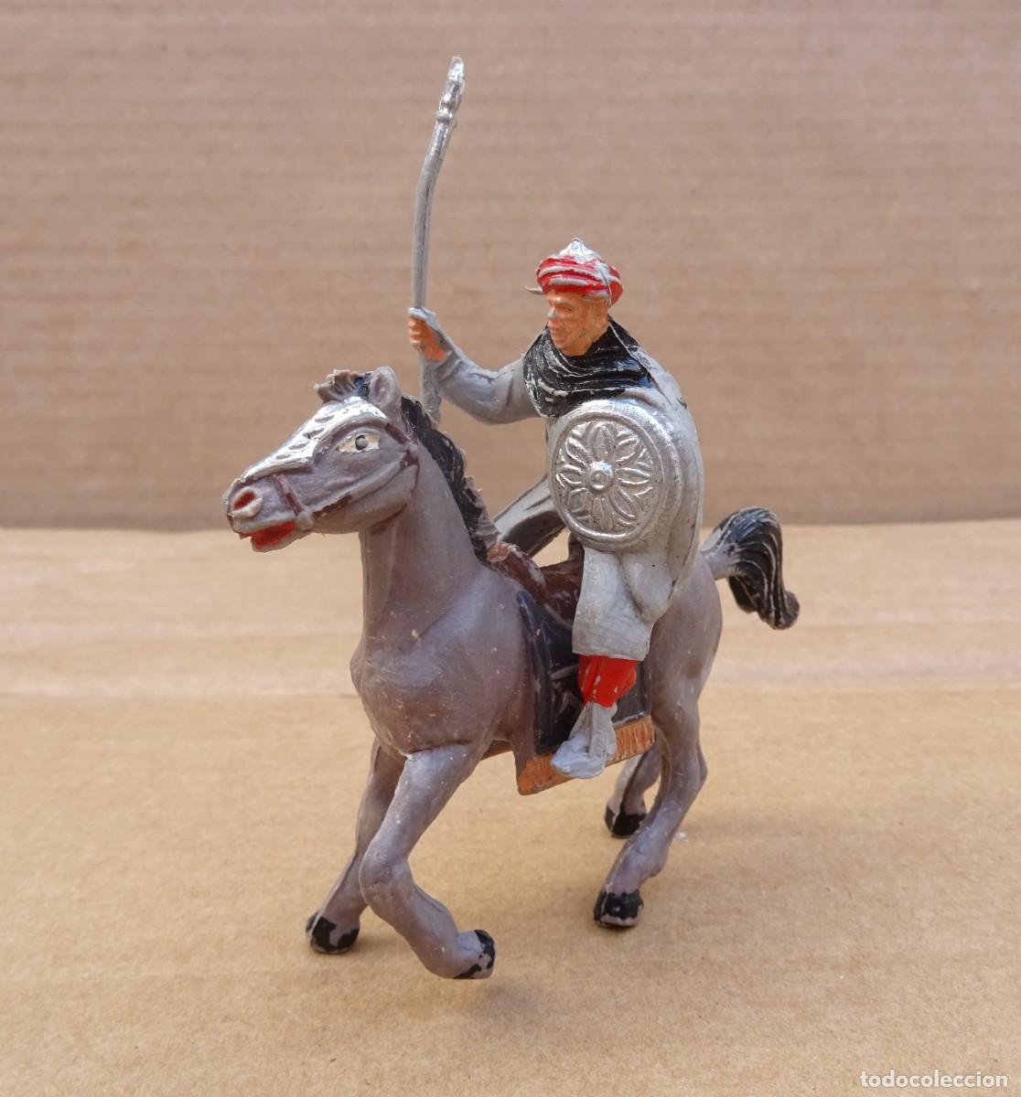 Figuras de Goma y PVC: JECSAN MORO CON CABALLO Figura en pl&aacute;stico