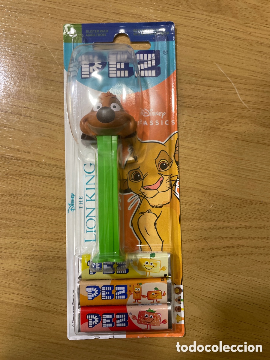 Figuras de Goma y PVC Dispensador PEZ: Dispensador pez Tim&oacute;n Rey Leon