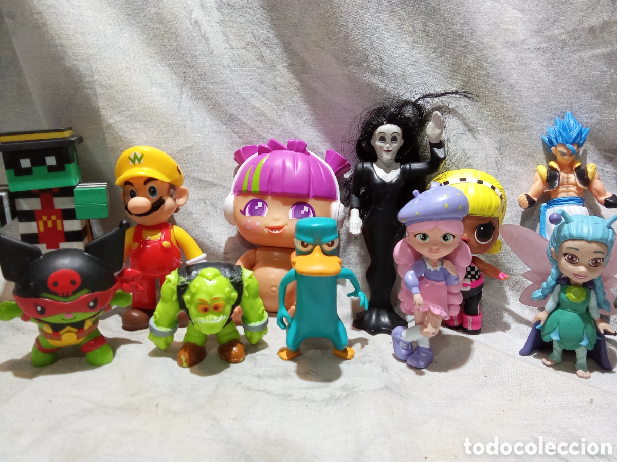 Figuras de Goma y PVC: LOTE DE FIGURAS VARIADAS DE GOMA Y PVC SUPERMARIO GOKU ETC