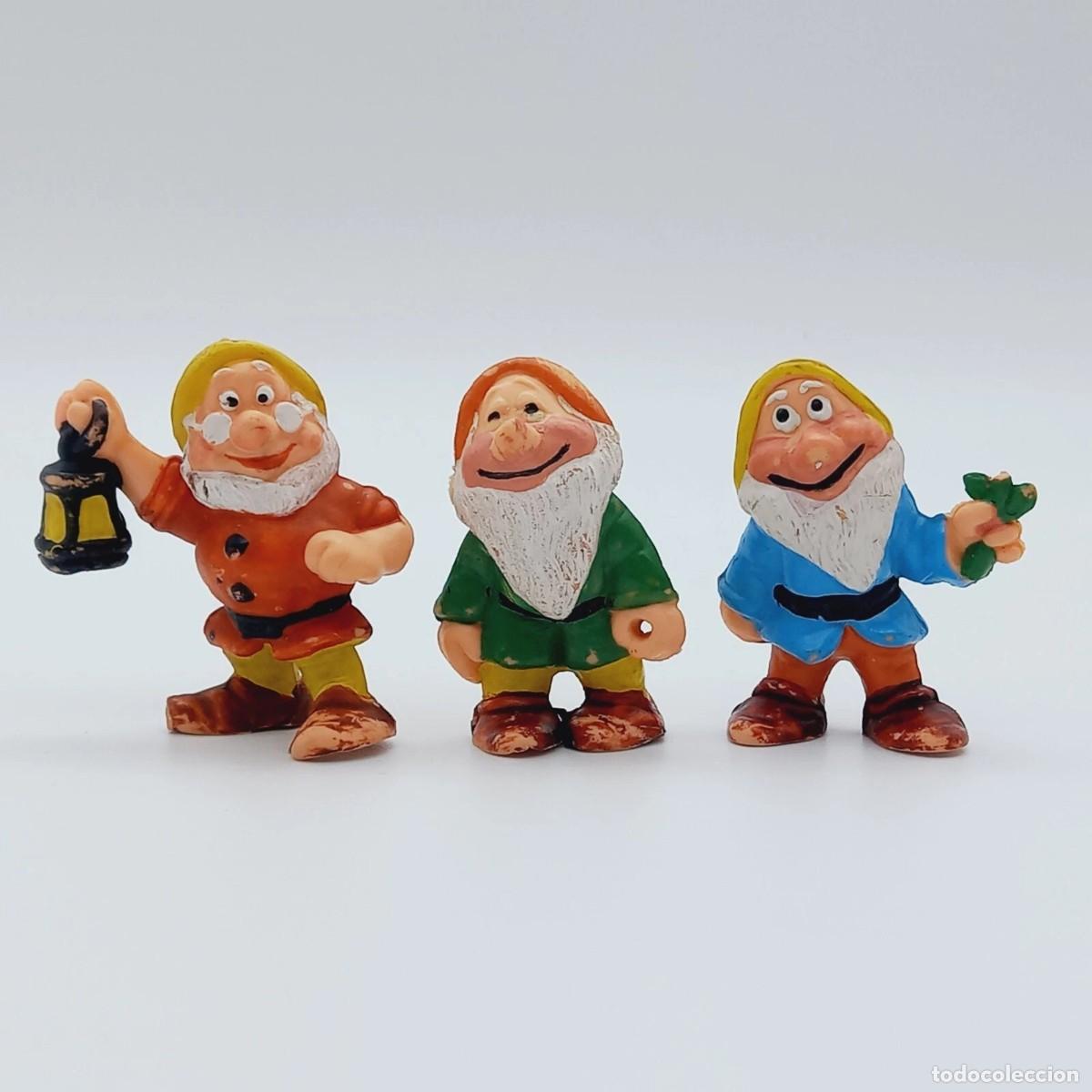 Figuras de Goma y PVC: Lote PVC mu&ntilde;ecos Enanitos Blancanieves Disney PVC No Toxico CNT Spain Bootleg 80s