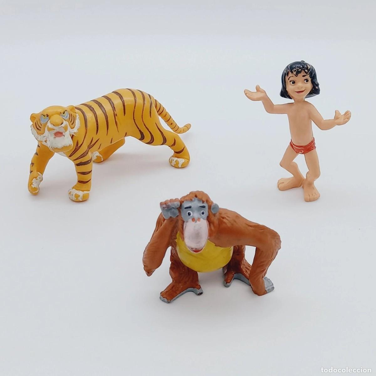 Figuras de Goma y PVC: Lote PVC mu&ntilde;ecos Mowgli El libro de la Selva Disney 1984 Bully vintage original bullyland