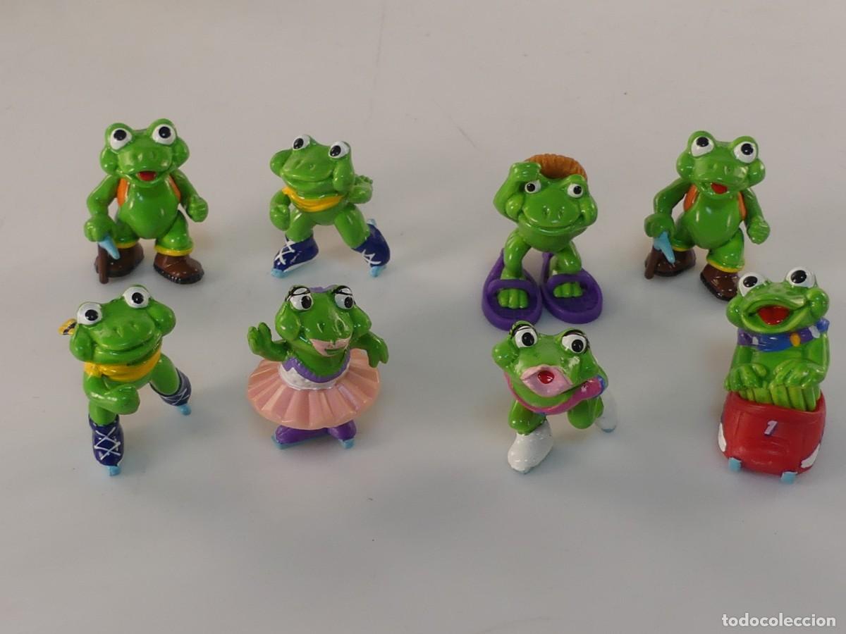 Gummi- und PVC-Figuren: LOTE DE 8 FIGURAS MU&Ntilde;ECOS RANAS DE FERRERO A&Ntilde;O 1993