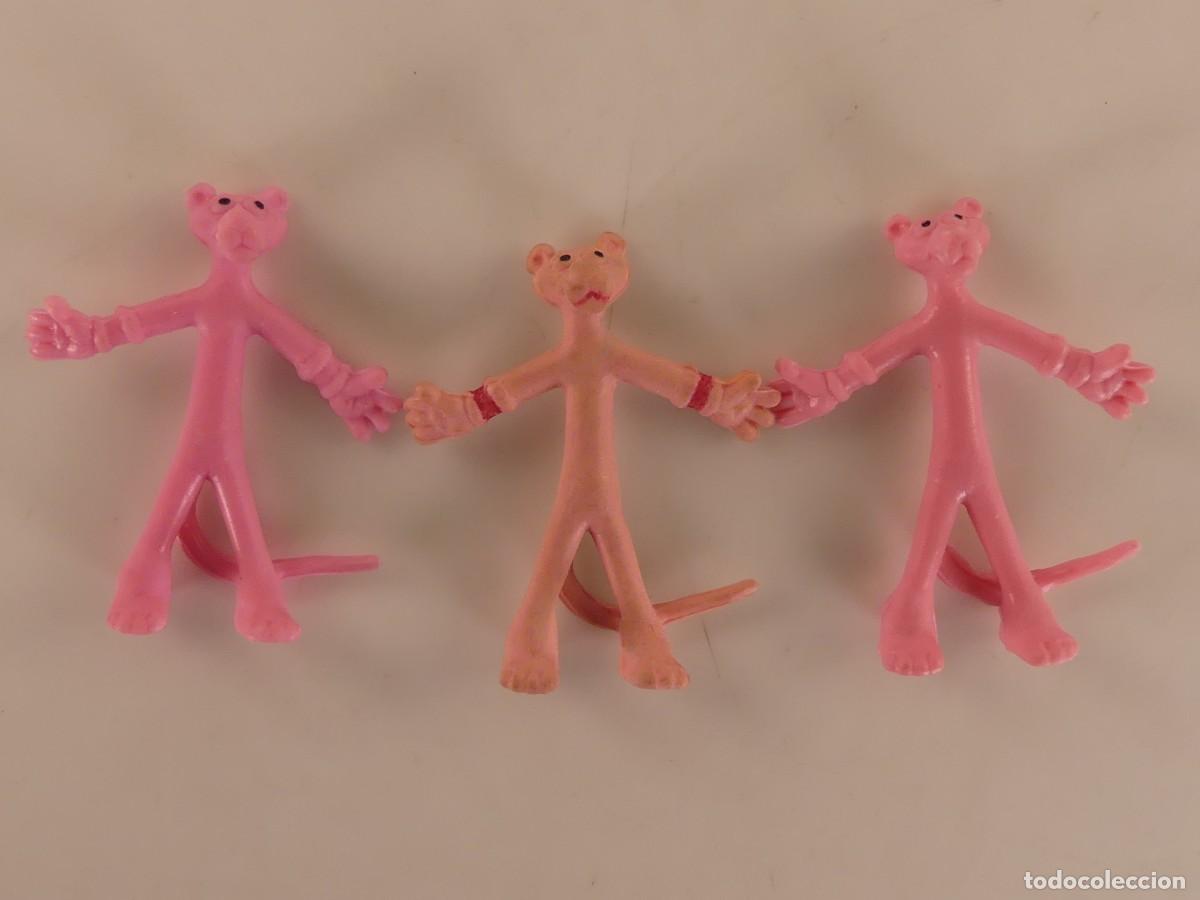 Figurines en Caoutchouc et PVC: LOTE DE 3 FIGURAS DE PANTERAS ROSAS DE GOMA