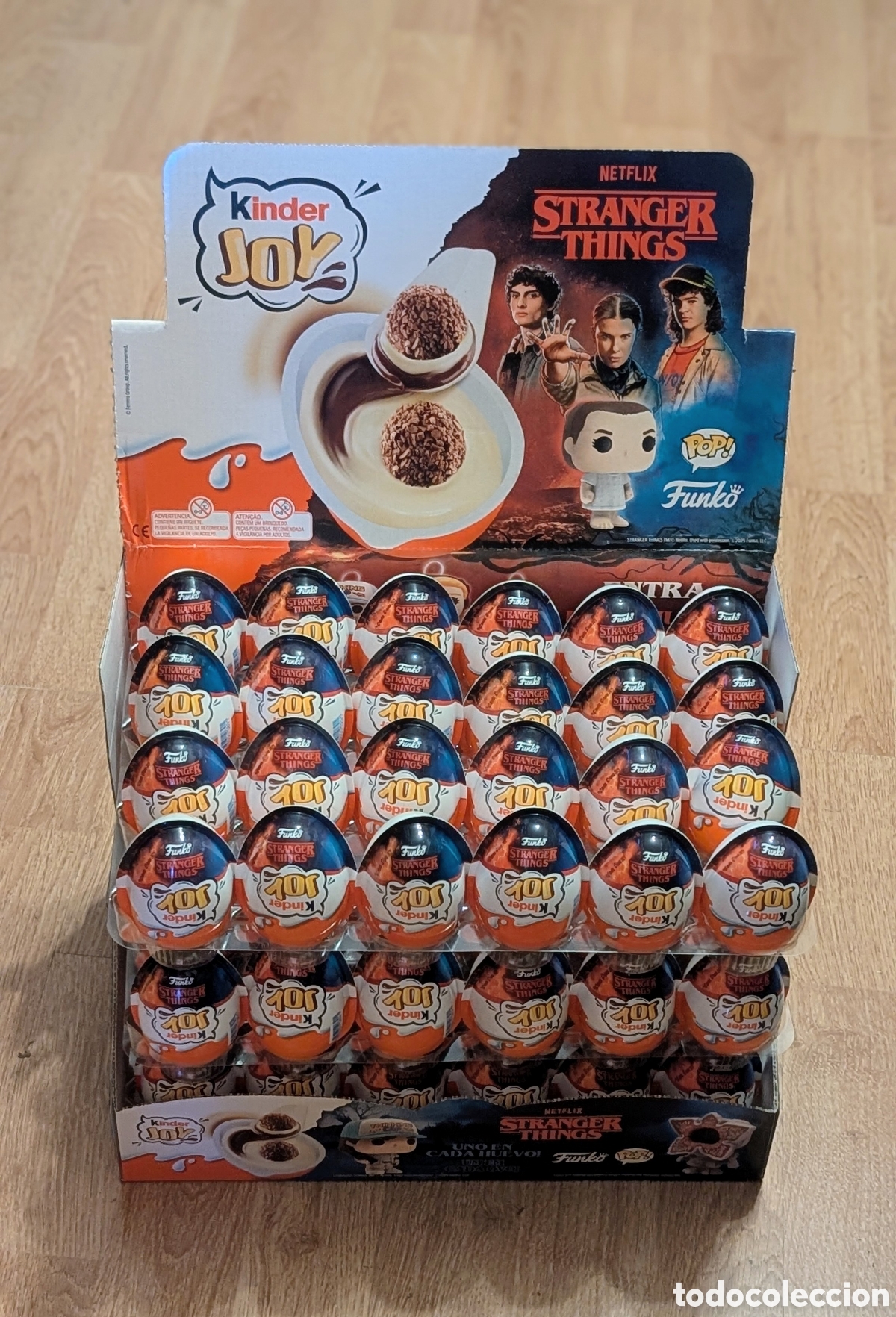 Figuras de Goma Kinder: Caja huevos Kinder Joy Stranger Things Funko Pop sin abrir