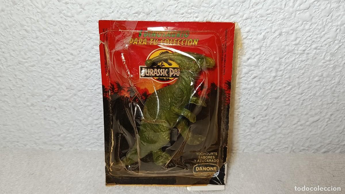 Figuras de Goma y PVC: ANTIGUO BLISTER FIGURA DINOSAURIO PARASAUROLOPHUS JURASSIC PARK PROMOCIONAL DE DANONE A&Ntilde;OS 90