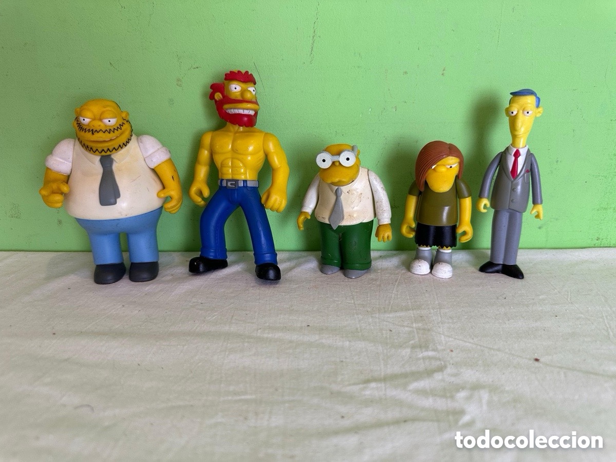 Figuras de Goma y PVC: Lote figuras Los Simpson PVC antiguas personajes secundarios colecci&oacute;n vintage