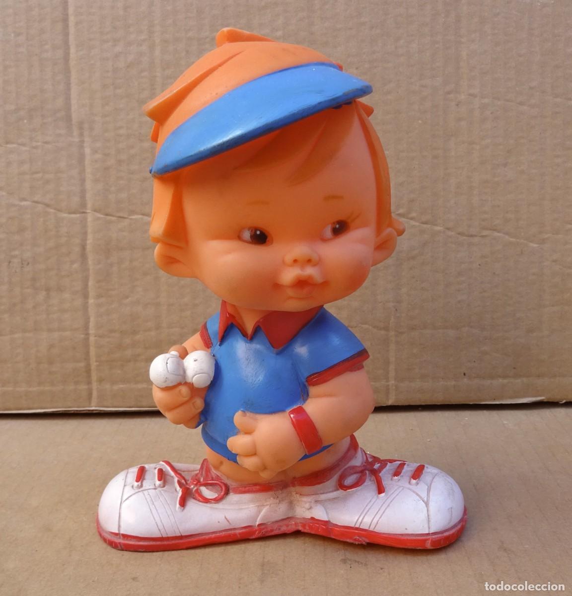 Figurines en Caoutchouc et PVC: BB MU&Ntilde;ECO EN GOMA DE &Ntilde;I&Ntilde;O RECOJEPELOTAS A&Ntilde;OS 60-70