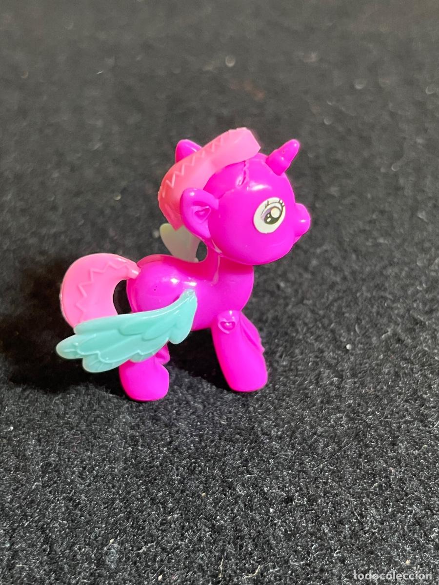 Figurines en Caoutchouc et PVC: Poni alicornio rosa tipo My Little Pony figura sorpresa blind bag alas verdes vintage