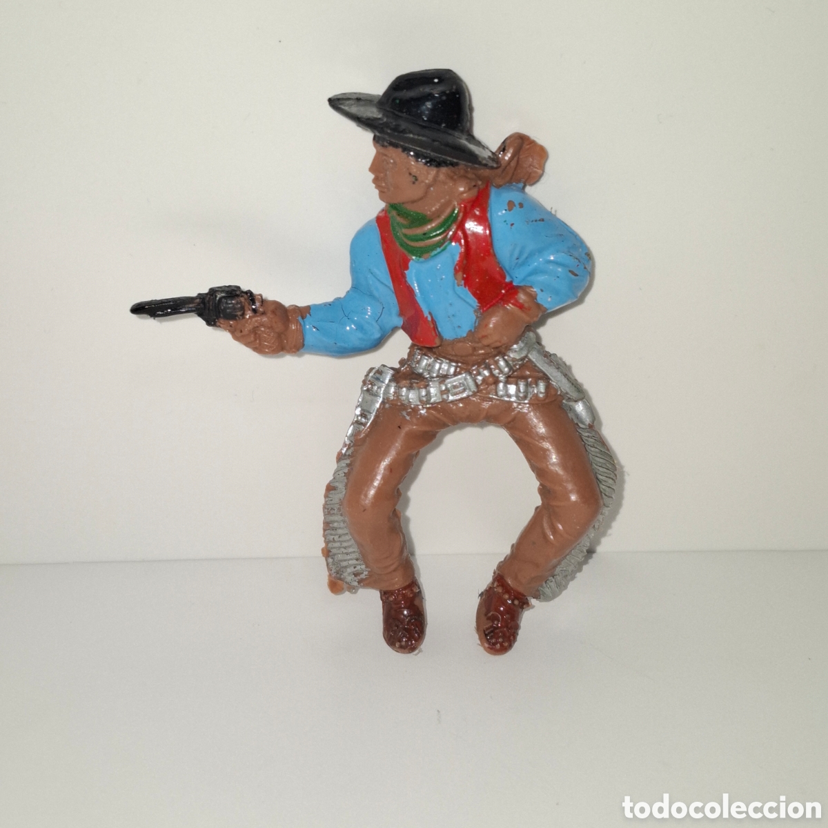 Figuras de Goma y PVC: LAFREDO VAQUERO CON PISTOLA SERIE GRANDE A&Ntilde;OS 60 INDIOS Y VAQUEROS MADE IN SPAIN