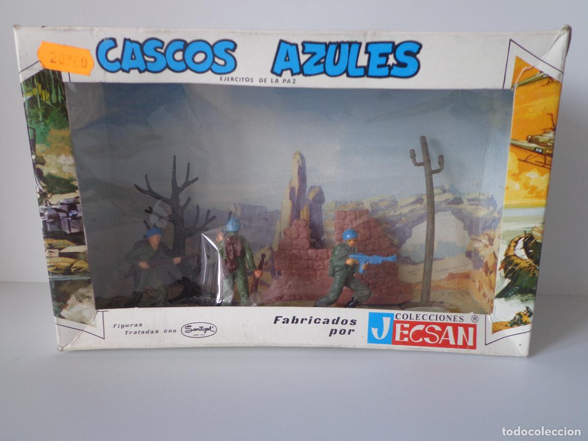 Figuras de Goma y PVC: Jecsan Caja Cascos Azules Figuras pl&aacute;stico similar Comansi