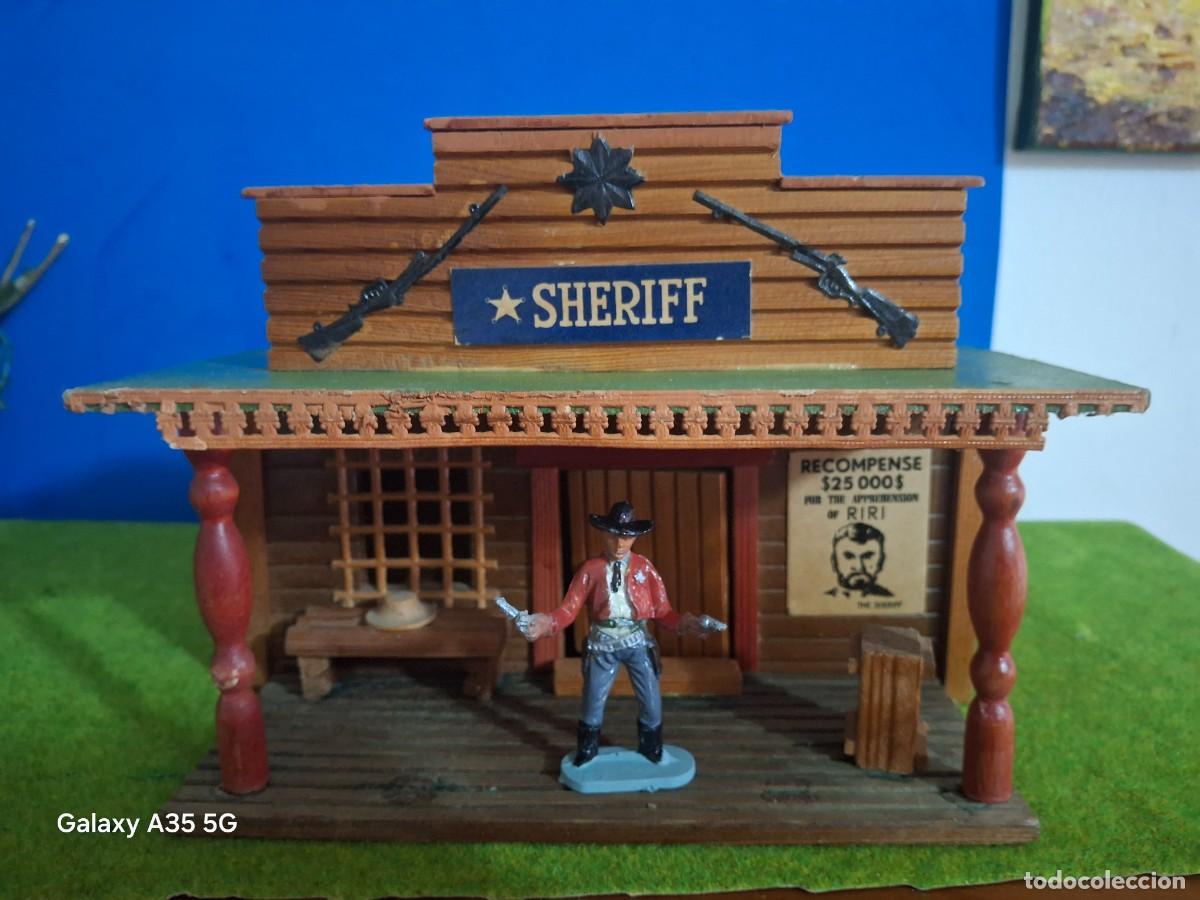 Figurines en Caoutchouc et PVC: SOLDADOS DE PLASTICO CASETA WESTERN SHERIFF OFICCE HOFLLER BUEN ESTADO