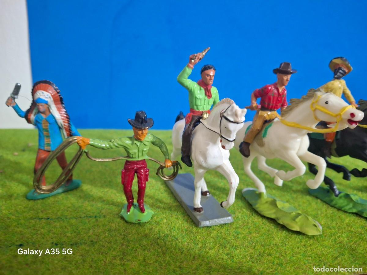 Figuras de Goma y PVC: SOLDADOS DE PLASTICO VAQUEROS STARLUX COMO NUEVOS