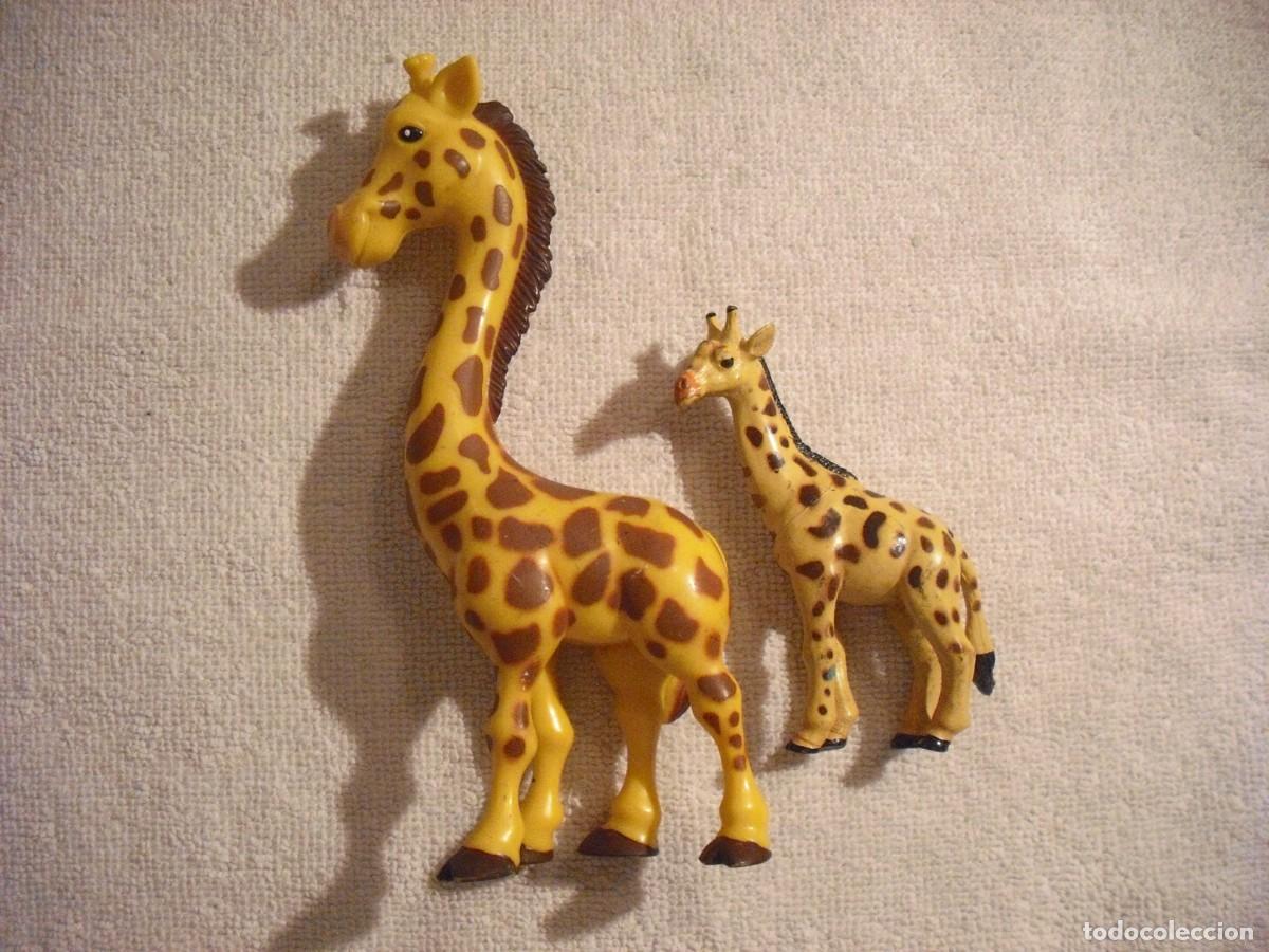 Rubber and PVC Figures: LOTE DE 2 JIRAFAS DE DISTINTO TAMA&Ntilde;O, UNA 17 CM Y OTRA 9 CM . PVC