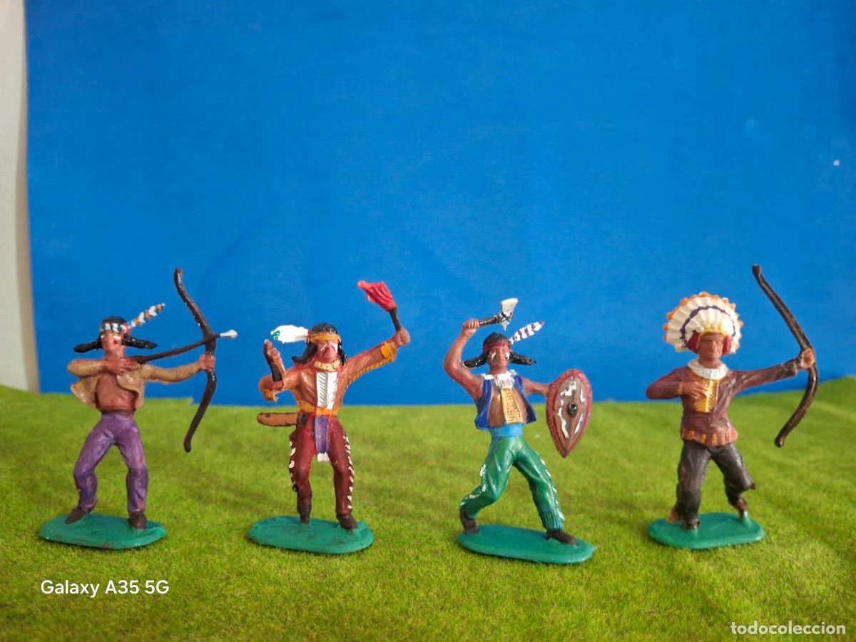 Gummi- und PVC-Figuren: SOLDADOS DE PLASTICO INDIOS COFALU NUEVOS