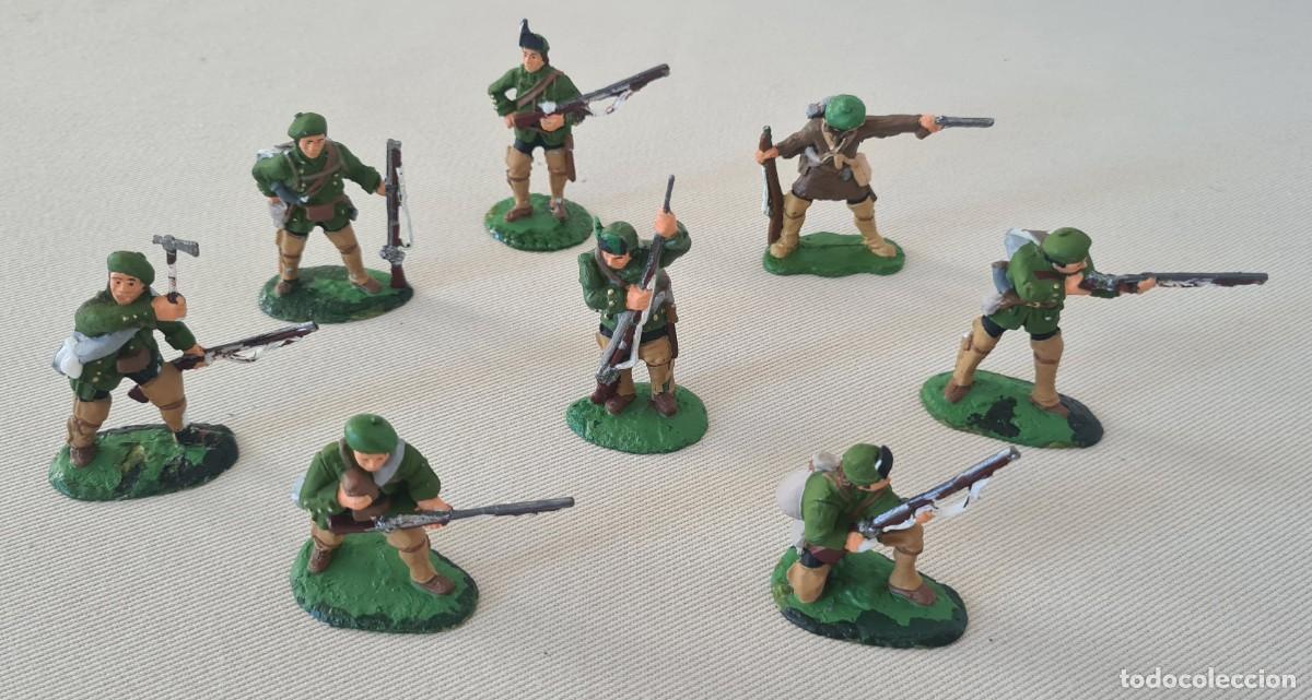 Figuras de Goma y PVC: 1/32 ARMIES IN PLASTIC FRENCH & INDIAN WAR ref. 5549, 8 ROGER&acute;S RANGERS PINTADOS