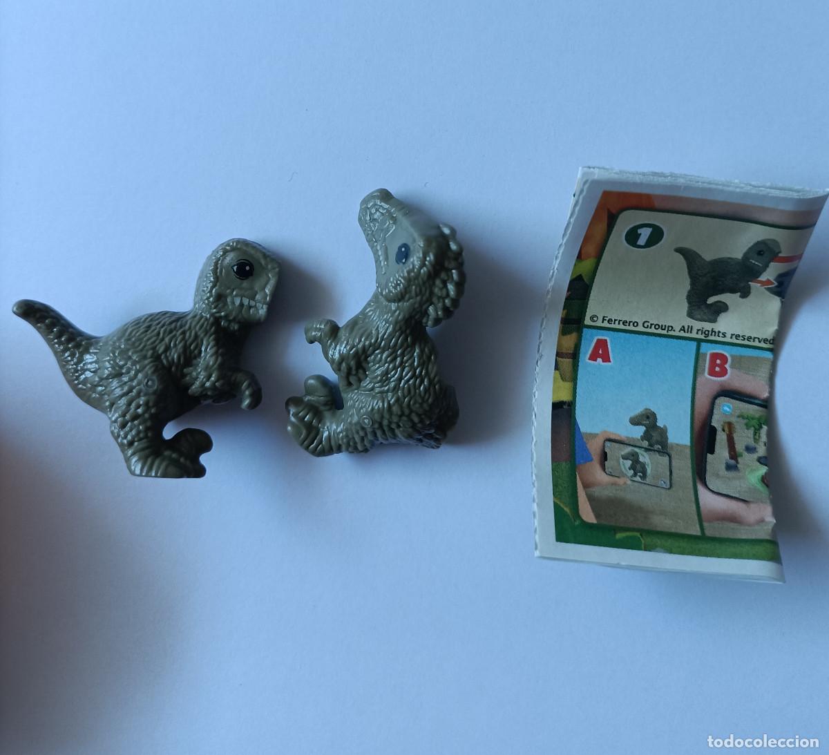 Figuras de Goma Kinder: vc 109 dinosaurio dino natoons kinder 2026 bpz papel completo figura mu&ntilde;eco velociraptor raptor