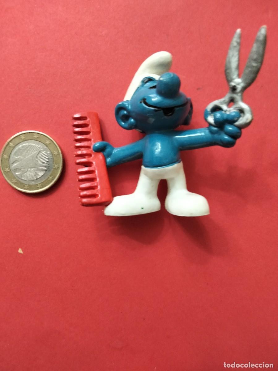 Figuras de Goma y PVC: Pitufo peluquero PEYO