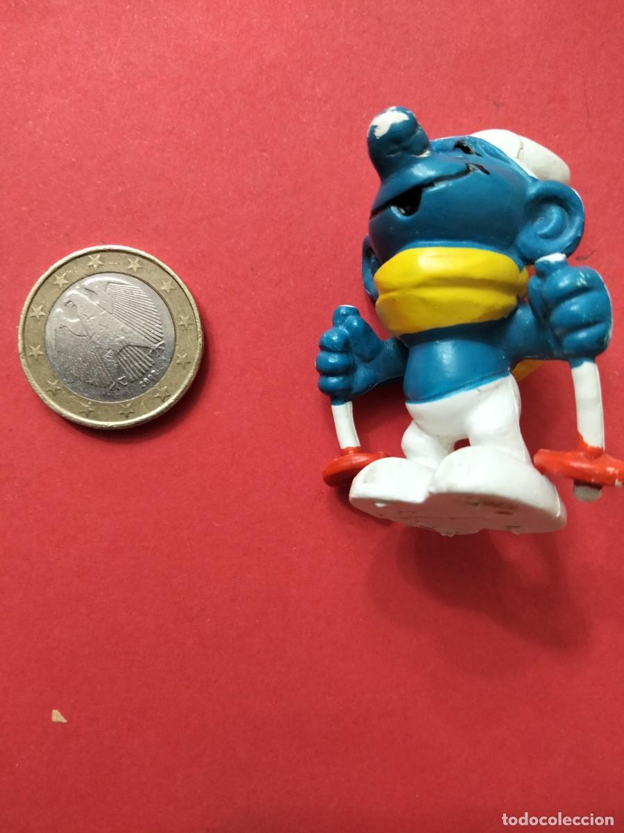 Figuras de Goma y PVC: Pitufo PVC esquiador