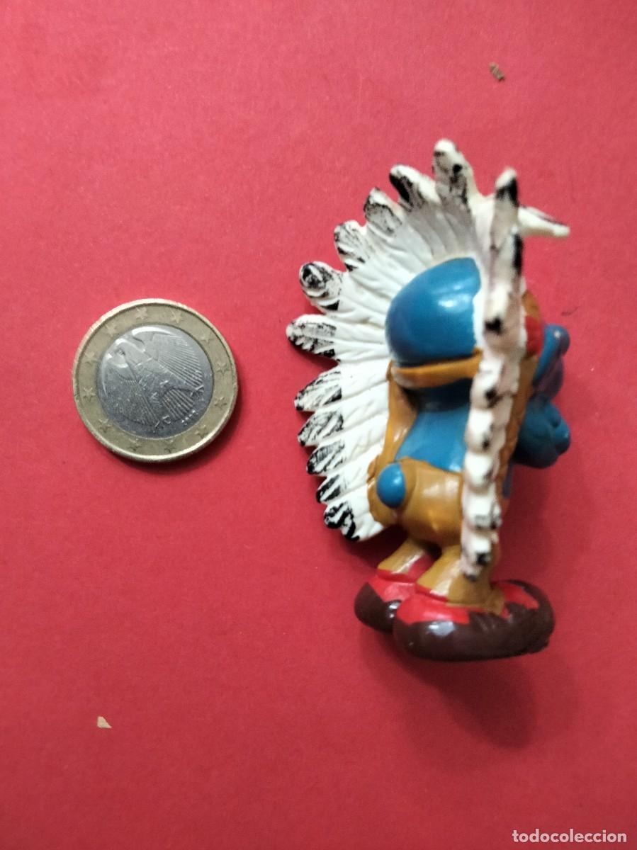 Figuras de goma y PVC: Pitufo PVC Indio PEYO 1981 - Foto 2