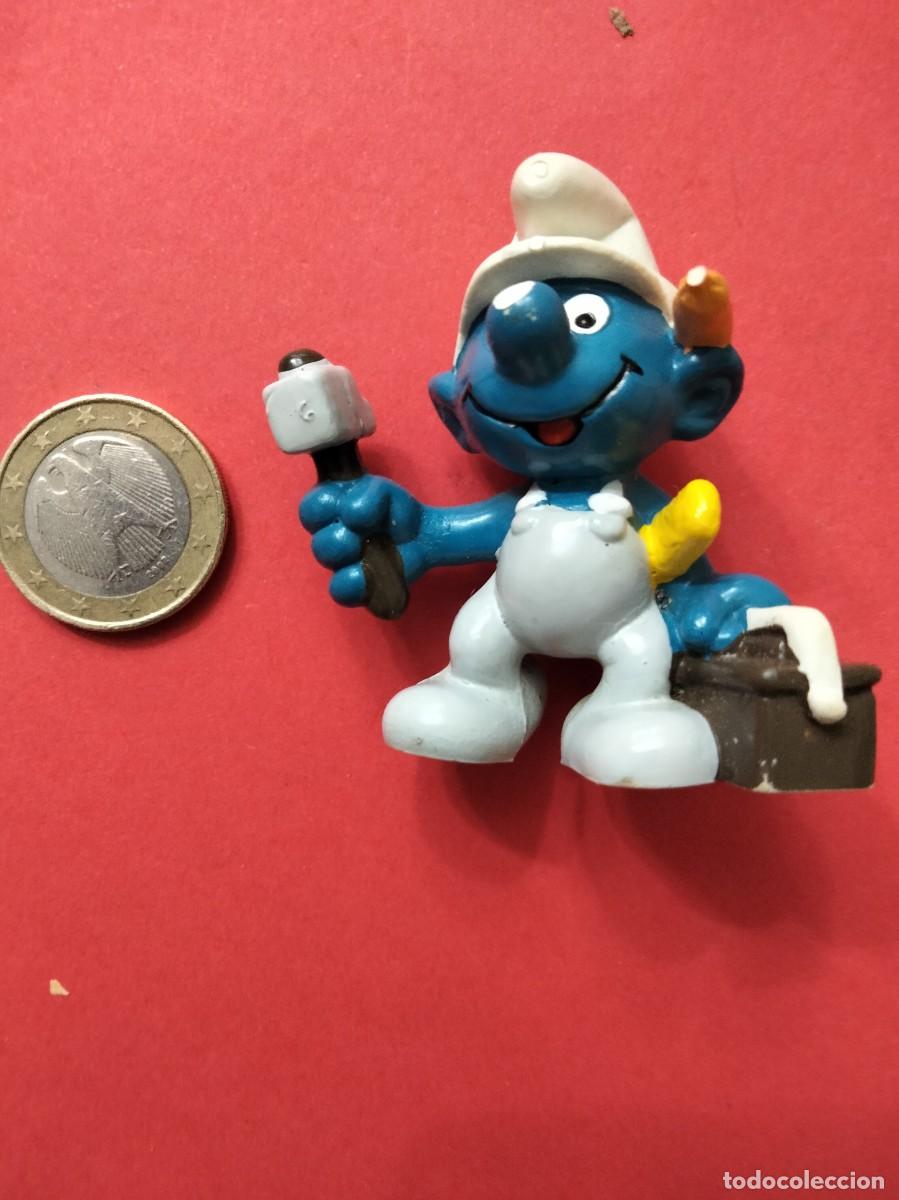 Figuras de Goma y PVC: Pitufo PVC Manitas PEYO 1983